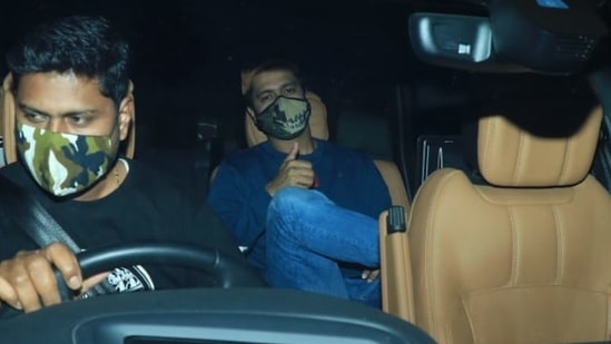 Vicky Kaushal leaving Katrina Kaif's residence. (Varinder Chawla)