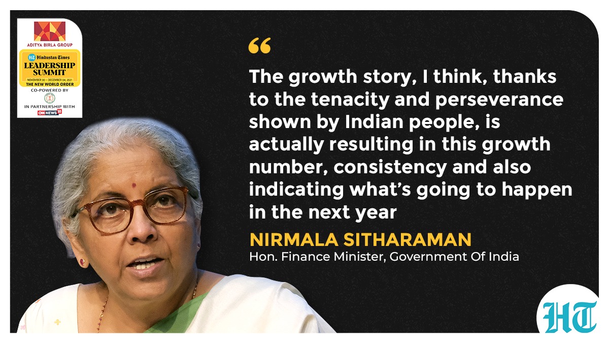 Sitharaman said that India has, to a large extent, put the effects of the pandemic behind it and is on a steady growth path.