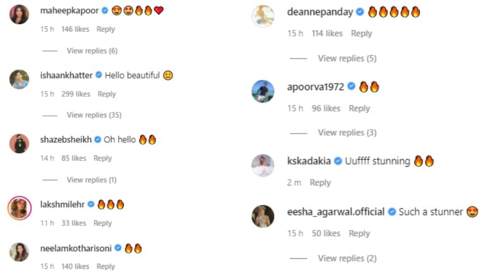 Comments on Ananya Panday's post.&nbsp;