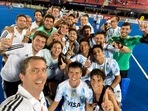 Bhubaneswar, Dec 05 (ANI): Argentina players click selfie after winning final match of FIH Odisha Hockey Men's Junior World cup 2021 against Germany, at Kalinga Stadium in Bhubaneswar on Sunday. (ANI Photo) (ANI) Bhubaneswar, Dec 05 (ANI): Argentina players click selfie after winning final match of FIH Odisha Hockey Men's Junior World cup 2021 against Germany, at Kalinga Stadium in Bhubaneswar on Sunday. (ANI Photo) (ANI)