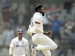 Mumbai: Indian bowler Mohammed Siraj celebrates the wicket of New Zealand batter Ross Taylor during the 2nd day of the 2nd test match between India and New Zealand, at Wankhede stadium in Mumbai, Saturday, Dec. 4, 2021.&nbsp;