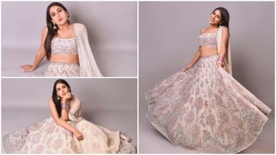 From Shararas to lehengas, Sara Ali Khan loves wearing Indian attires. The actor is often spotted in salwar suits and sharara sets. Recently, the Kedarnath actor made heads turn in a pastel organza silk floral lehenga. (Instagram/@saraalikhan95) From Shararas to lehengas, Sara Ali Khan loves wearing Indian attires. The actor is often spotted in salwar suits and sharara sets. Recently, the Kedarnath actor made heads turn in a pastel organza silk floral lehenga. (Instagram/@saraalikhan95)