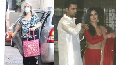 Vicky Kaushal seems to have lent his car to Katrina Kaif's mom. Vicky Kaushal seems to have lent his car to Katrina Kaif's mom. 