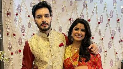 Sayantani with beau Anugrah Sayantani with beau Anugrah