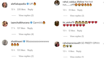Disha's photos garnered several likes and comments from her fans. Many took to the comments section to praise the star's look. Her Bade Achhe Lagte Hain 2 co-star Alefia Kapadia wrote, "Uff [fire emoticon]." Disha's husband, Rahul Vaidya, hearted the post. (Instagram/@dishaparmar)
