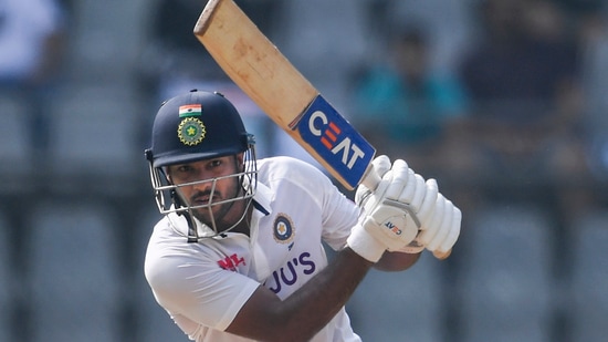 Indian batter Mayank Agarwal plays a shot during the 2nd day of the 2nd test match between India and New Zealand at Wankhede stadium in Mumbai, Saturday, Dec. 4, 2021.(PTI) Indian batter Mayank Agarwal plays a shot during the 2nd day of the 2nd test match between India and New Zealand at Wankhede stadium in Mumbai, Saturday, Dec. 4, 2021.(PTI)