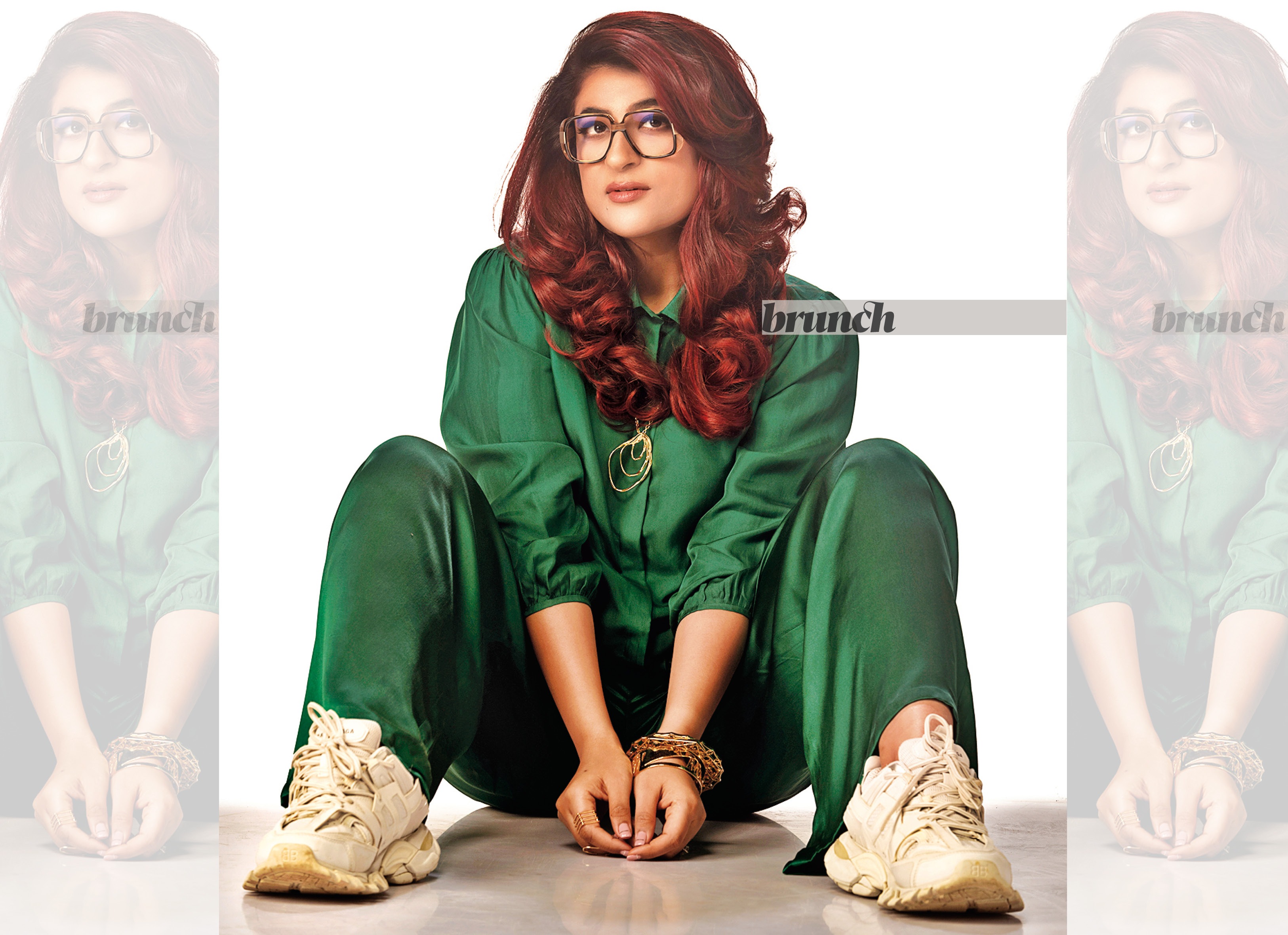 Tahira says she knows of women who hide their success stories, especially those looking for partners; Shirt & trousers by Raw Mango; Necklace & bangles by MNSH; Shoes by Balenciaga (Subi Samuel) Tahira says she knows of women who hide their success stories, especially those looking for partners; Shirt & trousers by Raw Mango; Necklace & bangles by MNSH; Shoes by Balenciaga (Subi Samuel)