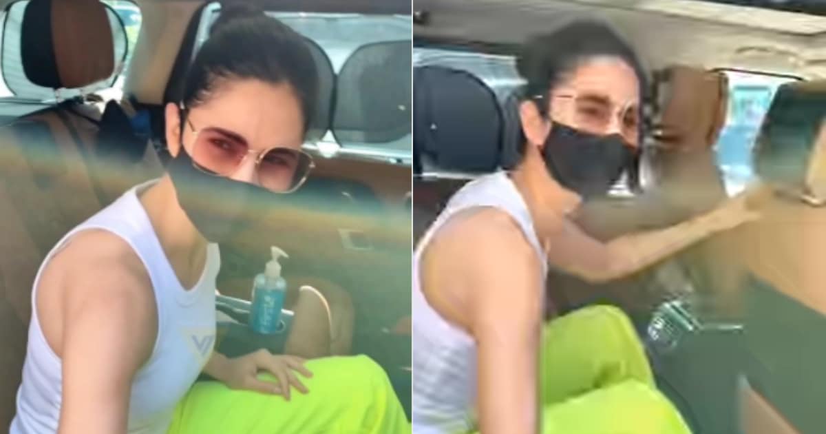 Katrina Kaif posed with fans on Sunday, ahead of her wedding with Vicky Kaushal.