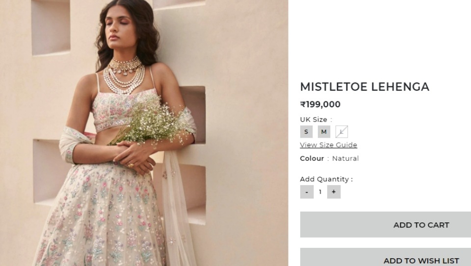 The Mistletoe Lehenga. (anitadongre.com) The Mistletoe Lehenga. (anitadongre.com)