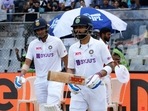 Virat Kohli and Shubman Gill walk out to play on Day 3 of the 2nd Test between India and New Zealand, at Wankhede Stadium, in Mumbai.&nbsp;