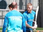 England's Ben Stokes prepares to bat during their training session at the Gabba ahead of the first Ashes cricket test in Brisbane, Australia, Monday,(AP) England's Ben Stokes prepares to bat during their training session at the Gabba ahead of the first Ashes cricket test in Brisbane, Australia, Monday,(AP)