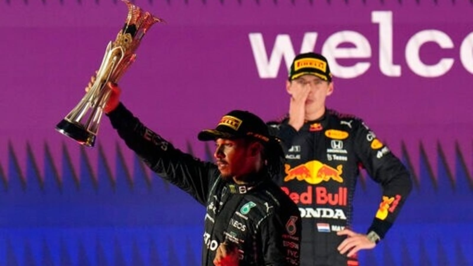 Hamilton wins crazy Saudi GP to level with Verstappen