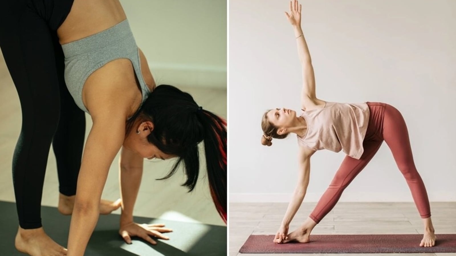 Premium Photo  Triangle pose 1 yoga posture asana
