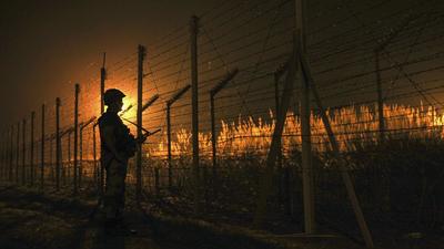 Pakistani national Mohammad Amir, who was caught in Sri Ganganagar district by BSF patrol party, told interrogators that he decided to cross over illegally after his visa request was turned down. (HT File Photo) Pakistani national Mohammad Amir, who was caught in Sri Ganganagar district by BSF patrol party, told interrogators that he decided to cross over illegally after his visa request was turned down. (HT File Photo)