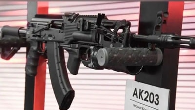 The AK-203 assault rifles will be produced at Korwa in UP’s Amethi district. (HT File Photo) The AK-203 assault rifles will be produced at Korwa in UP’s Amethi district. (HT File Photo)