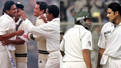 Anil Kumble and Shahid Afridi&nbsp;