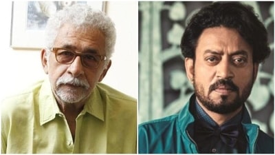 Naseeruddin Shah and Irrfan Khan worked in several films together. Naseeruddin Shah and Irrfan Khan worked in several films together.