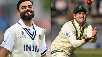 Virat Kohli and Dean Elgar. Virat Kohli and Dean Elgar. 