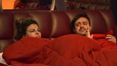 Rakhi Sawant and Ritesh on Bigg Boss 15. Rakhi Sawant and Ritesh on Bigg Boss 15. 
