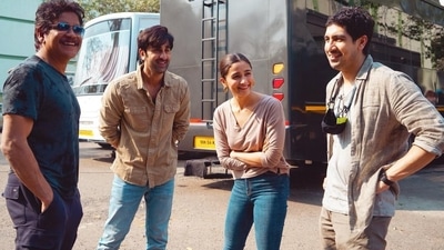 Alia Bhatt had shared this behind the scene picture from the sets of Brahmastra when Nagarjuna wrapped up the shoot of his portion in the film. Alia Bhatt had shared this behind the scene picture from the sets of Brahmastra when Nagarjuna wrapped up the shoot of his portion in the film. 