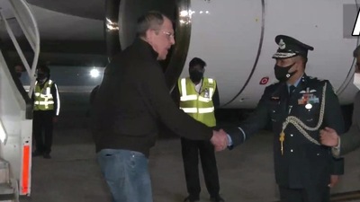 Russian Foreign Affairs Minister Sergey Lavrov arrives at Delhi airport. He will take part in the 2+2 Ministerial Dialogue between India and Russia. (ANI) Russian Foreign Affairs Minister Sergey Lavrov arrives at Delhi airport. He will take part in the 2+2 Ministerial Dialogue between India and Russia. (ANI)