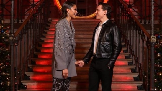 At the photocall, actors Zendaya and Tom Holland were spotted holding each other's hands.(Twitter/SpiderManMovie)