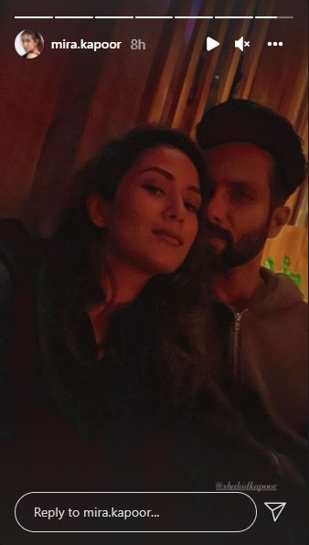 Mira Rajput shared a selfie in which she leaned on Shahid.