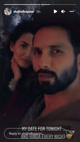 In the picture shared by Shahid Kapoor, the couple posed next to each other.