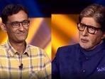 Amit Chopda and Amitabh Bachchan on Kaun Banega Crorepati.