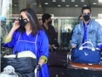 Neha Dhupia, Angad Bedi, Mini Mathur and Kabir Khan spotted outside Jaipur airport. (Varinder Chawla)