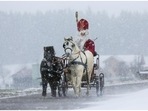 St. Nicholas, dashing through the snow