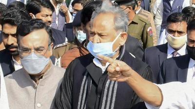 Rajasthan chief minister Ashok Gehlot, responded to Union home minister Amit Shah’s statement during his Jaipur visit that the BJP will not destabilise the state government, saying: “Is it in his hands?” (PTI) Rajasthan chief minister Ashok Gehlot, responded to Union home minister Amit Shah’s statement during his Jaipur visit that the BJP will not destabilise the state government, saying: “Is it in his hands?” (PTI)