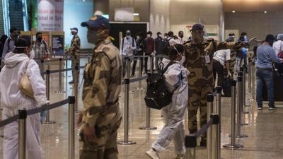 Domestic air traffic grew by around 15-16% with around 10.4-10.5 million passengers flying last month, compared to around 8.98 million fliers in October 2021. (Satyabrata Tripathy/HT Photo/Representative use)