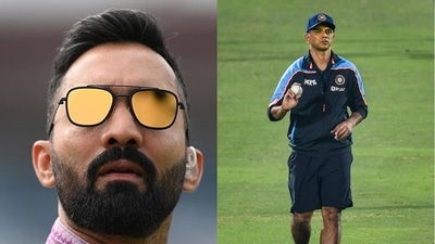 Dinesh Karthik; Rahul Dravid (AP)