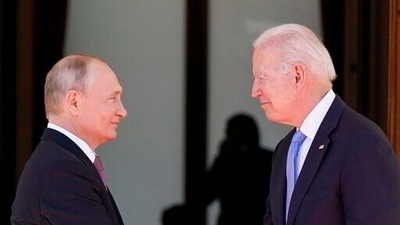 US president Joe Biden with his Russian counterpart, Vladimir Putin. (File Photo / AP) US president Joe Biden with his Russian counterpart, Vladimir Putin. (File Photo / AP)