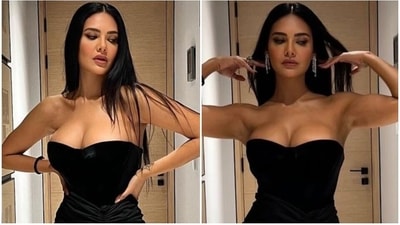 Esha Gupta flaunts her hourglass figure in black strapless dress with thigh-slit and we are obsessed: Pics inside Esha Gupta flaunts her hourglass figure in black strapless dress with thigh-slit and we are obsessed: Pics inside