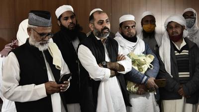 Representatives of Muslim Ekta Manch and and Gurugram Muslim Council met deputy commissioner Yash Garg on Tuesday and said that they do not agree with a proposal submitted on Monday. (Vipin Kumar/HT Photo) Representatives of Muslim Ekta Manch and and Gurugram Muslim Council met deputy commissioner Yash Garg on Tuesday and said that they do not agree with a proposal submitted on Monday. (Vipin Kumar/HT Photo)