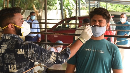 The new variant of COVID-19 was first reported to the World Health Organisation (WHO) from South Africa on November 25. The global health body said the first known confirmed B.1.1.529 infection was from a specimen collected on November 9 this year.(HT Representative Photo) The new variant of COVID-19 was first reported to the World Health Organisation (WHO) from South Africa on November 25. The global health body said the first known confirmed B.1.1.529 infection was from a specimen collected on November 9 this year.(HT Representative Photo)