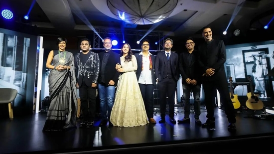 Atrangi Re's music launch event was hosted by actor Mandira Bedi. (Varinder Chawla)
