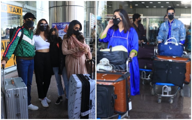 The celebs were spotted exiting the Jaipur airport. (Varinder Chawla) The celebs were spotted exiting the Jaipur airport. (Varinder Chawla)
