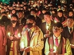 People participate in a demonstration in Nagaland’s Mon district on Sunday night following the killings of civilians. (PTI photo) People participate in a demonstration in Nagaland’s Mon district on Sunday night following the killings of civilians. (PTI photo)