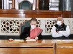 Congress interim President Sonia Gandhi presiding over the Congress Parliamentary Party (CPP) meet.&nbsp;