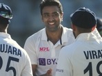 R Ashwin celebrates with teammates the wicket of New Zealand batsman Ross Taylor on the 3rd day of the 2nd cricket test match between India and New Zealand, at Wankhede Stadium.(PTI) R Ashwin celebrates with teammates the wicket of New Zealand batsman Ross Taylor on the 3rd day of the 2nd cricket test match between India and New Zealand, at Wankhede Stadium.(PTI)