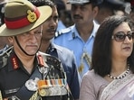 Chief of Defence Staff (CDS) General Bipin Rawat and his wife Dr Madhulika, who were among those killed in a chopper crash in Tamil Nadu. (PTI PHOTO.)