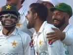 Babar Azam celebrates his first international wicket. (Twitter) Babar Azam celebrates his first international wicket. (Twitter)