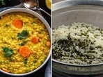 There are innumerable versions of Khichdi from Gujarat’s kang no khichdo to South India's bisi bele bhaat.(Instagram/Dr Dixa Bhavsar, Pinterest) There are innumerable versions of Khichdi from Gujarat’s kang no khichdo to South India's bisi bele bhaat.(Instagram/Dr Dixa Bhavsar, Pinterest)