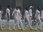 The Indian cricket team during the first Test in Kanpur.&nbsp;