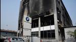 More than 45 cars for servicing were burnt after a BMW workshop caught fire in the night at MIDC Turbhe, in Navi Mumbai. (HT PHOTO) More than 45 cars for servicing were burnt after a BMW workshop caught fire in the night at MIDC Turbhe, in Navi Mumbai. (HT PHOTO)