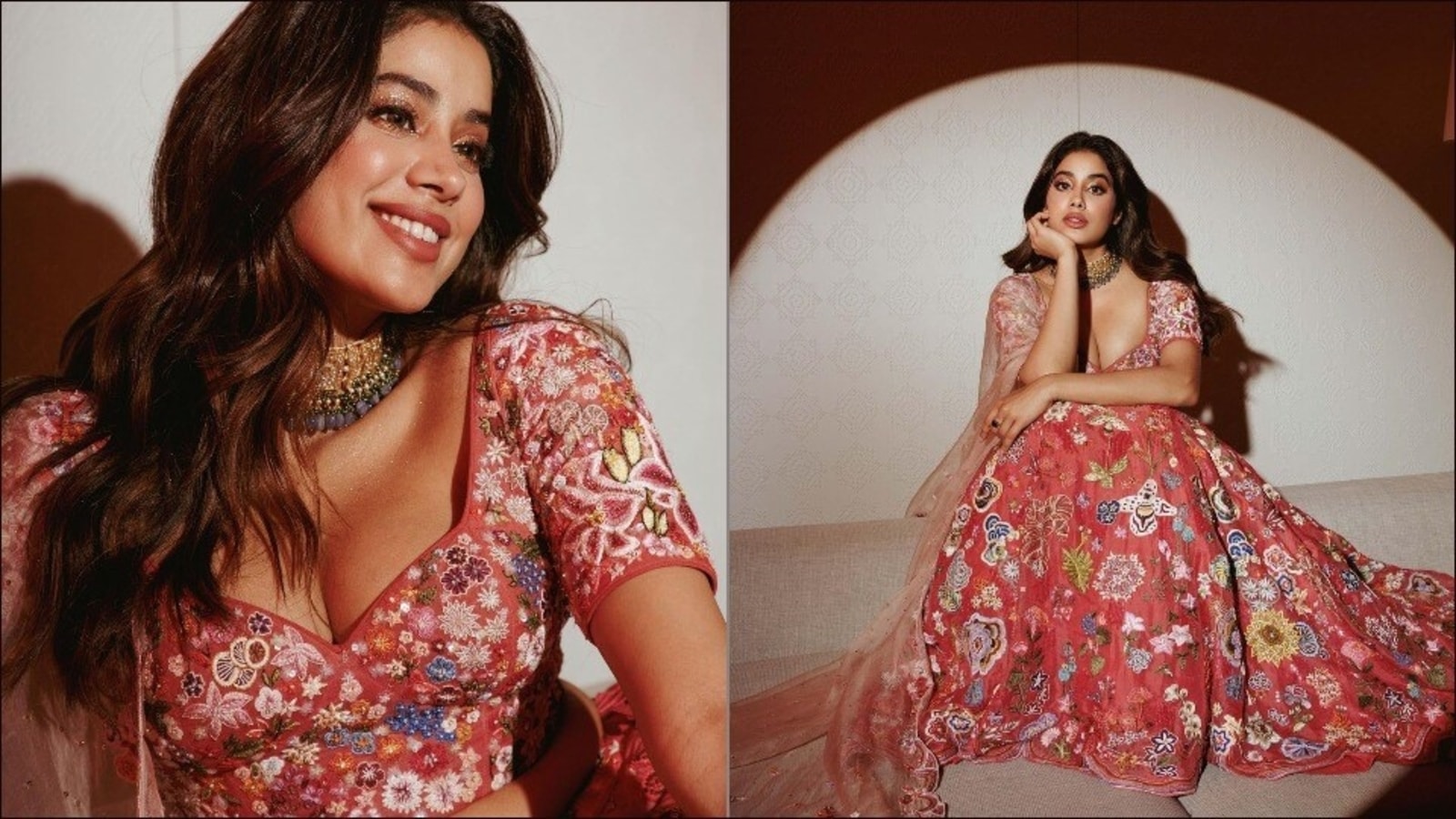 Janhvi Kapoor Oozes Oomph In ₹4 Lakh Embroidered Lehenga, Sweetheart ...