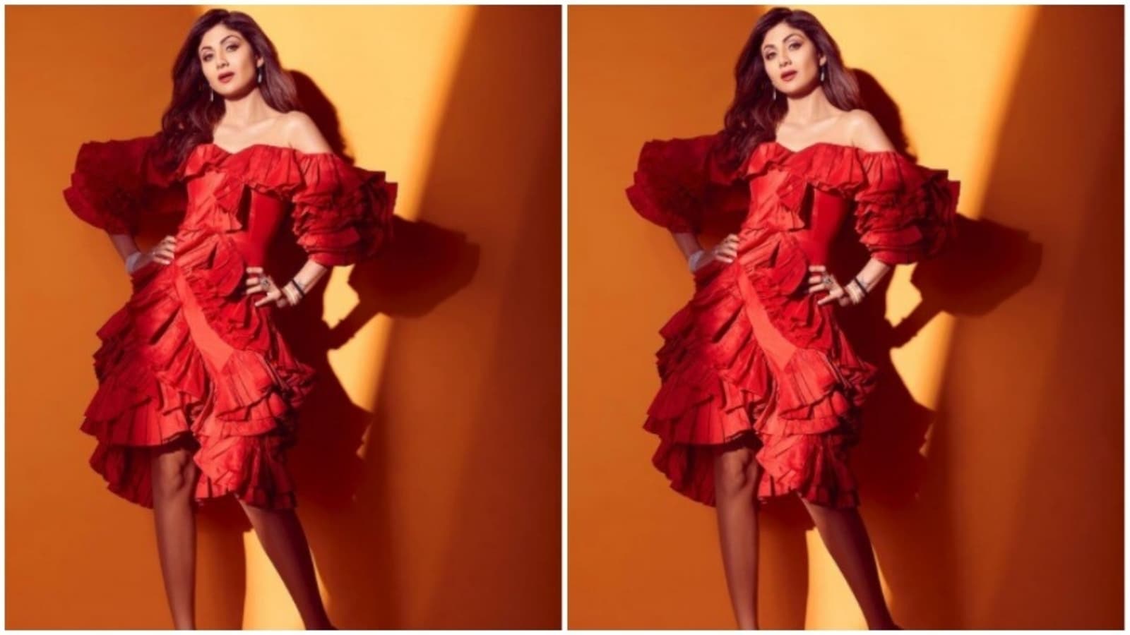 Shilpa Shetty is the real 'Flaming-oh' in a fiery red dress